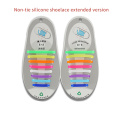 Waterproof custom print high elastic no tie shoelaces silicone shoe laces